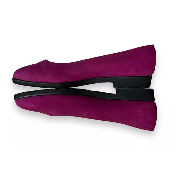 Salvatore Ferragamo Suede Ballet Flats Purple Magenta Size 8 - Picture 6 of 10